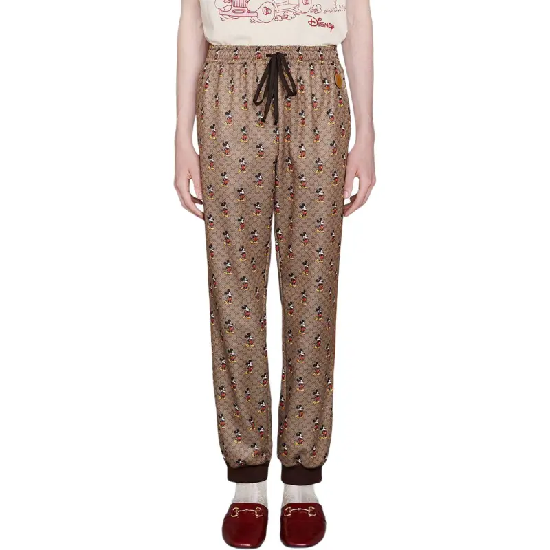 GUCCI x Disney FW22 Knitted Sports Pants Women's Brown-1
