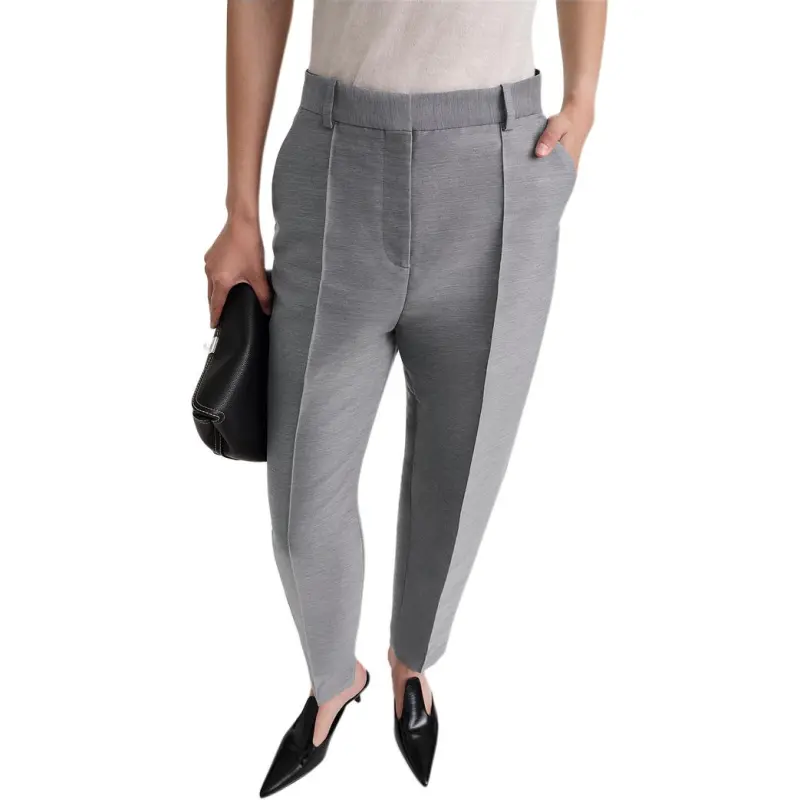 TOTEME Cropped Pintuck Trousers-3