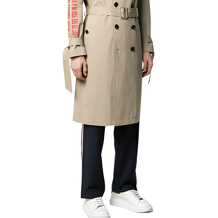 Valentino Trench Coats Men Khaki-4