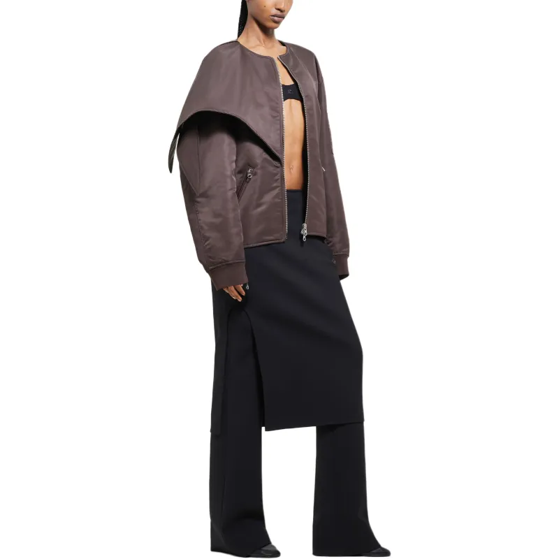 COURREGES Bow Collar Oversized Bomber Jacket-3