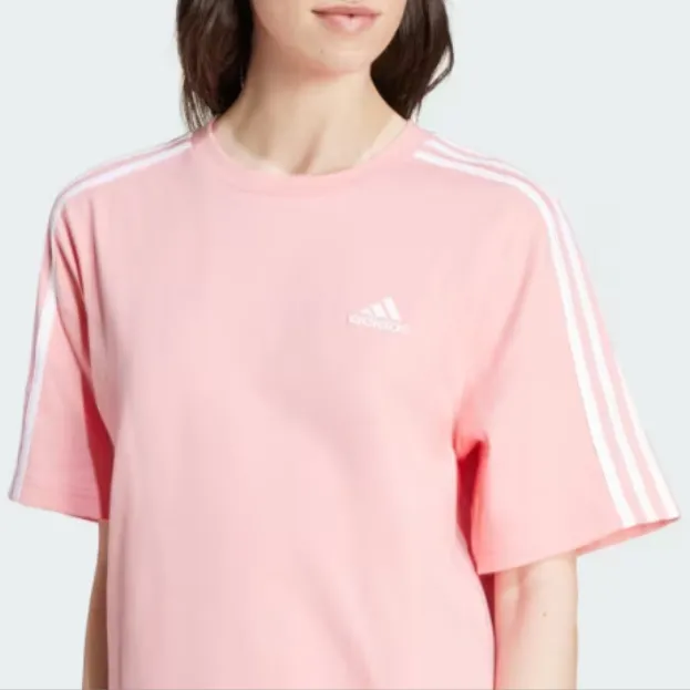 Adidas Essential Short-Sleeved Dresses Women's Pink-4
