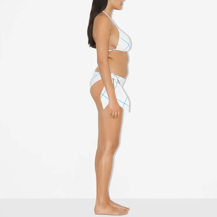 Burberry Checked Tie-Fastened Two-Piece Bikini-2