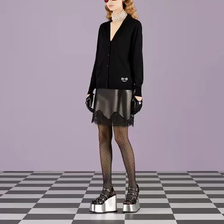 GUCCI Gg Intarsia Knit Cardigan-5