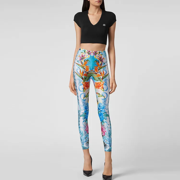 PHILIPP PLEIN Hawaii Graphic print Leggings-1