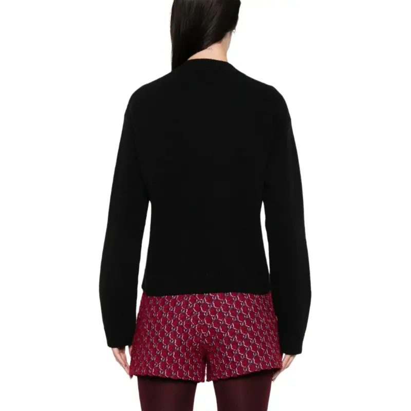 GUCCI Logo Intarsia Knit Sweater-7