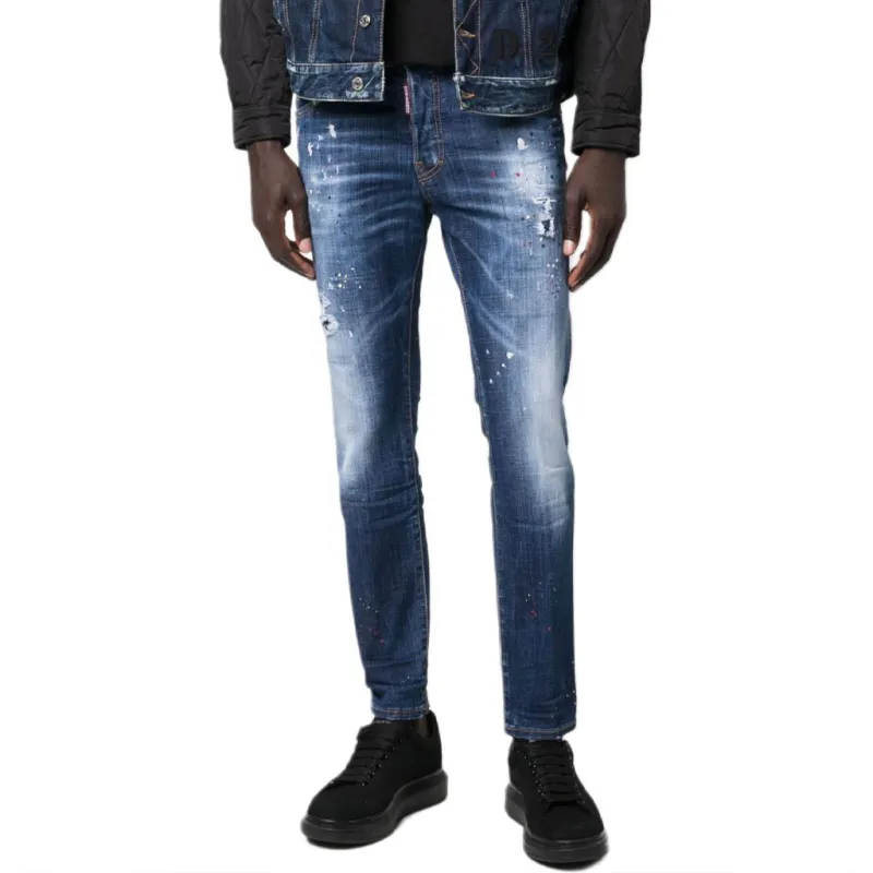 DSQUARED 2 Paint Splatter Effect Distressed Jeans-2