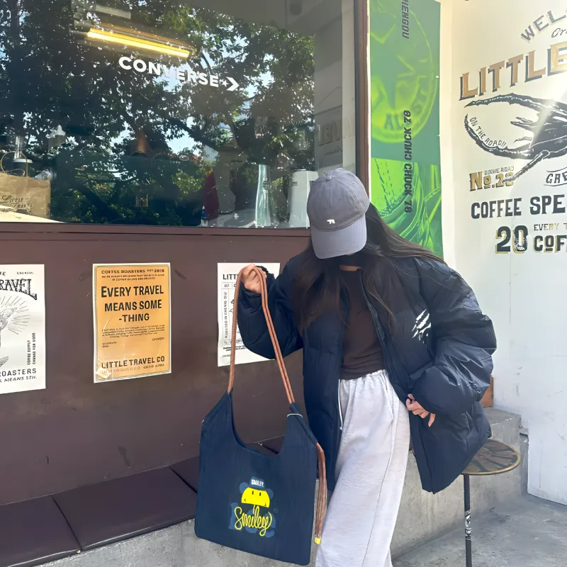 Lee Smiley® Collaboration Denim Shoulder Bag Regular Unisex Original Denim-4