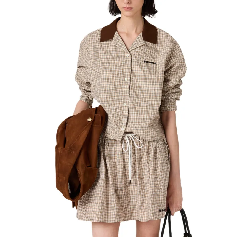 MIU MIU Checked Shirt-1