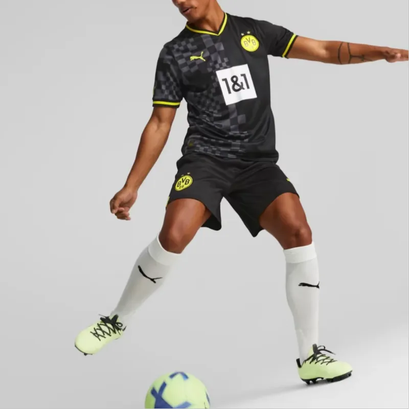 PUMA Retro Soccer Jerseys Borussia Dortmund Away Fan Version Men's Black-2