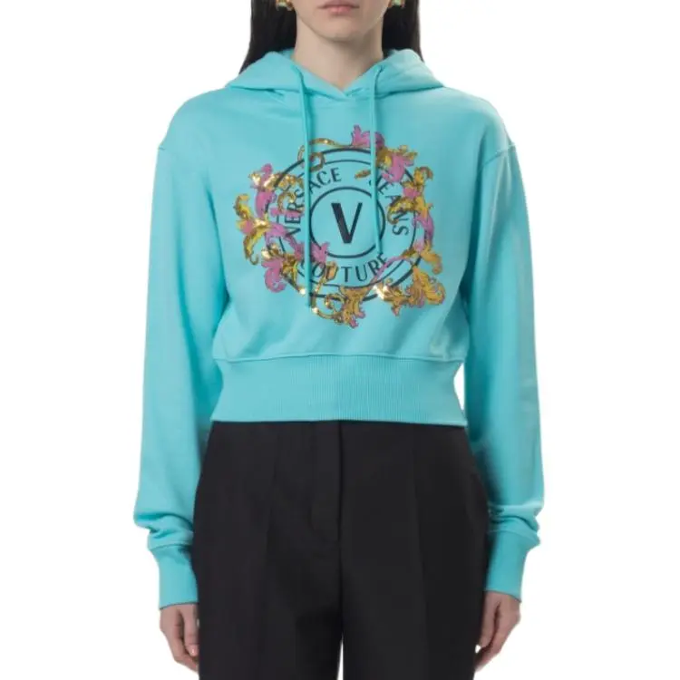 VERSACE Baroque Logo Hoodie Sweater-3