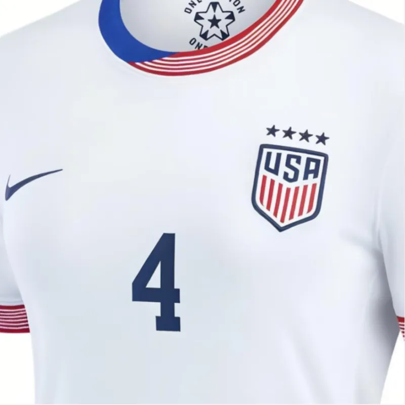 Nike Naomi Girma USWNT 2024 Stadium Away Soccer Jerseys Women's White-2
