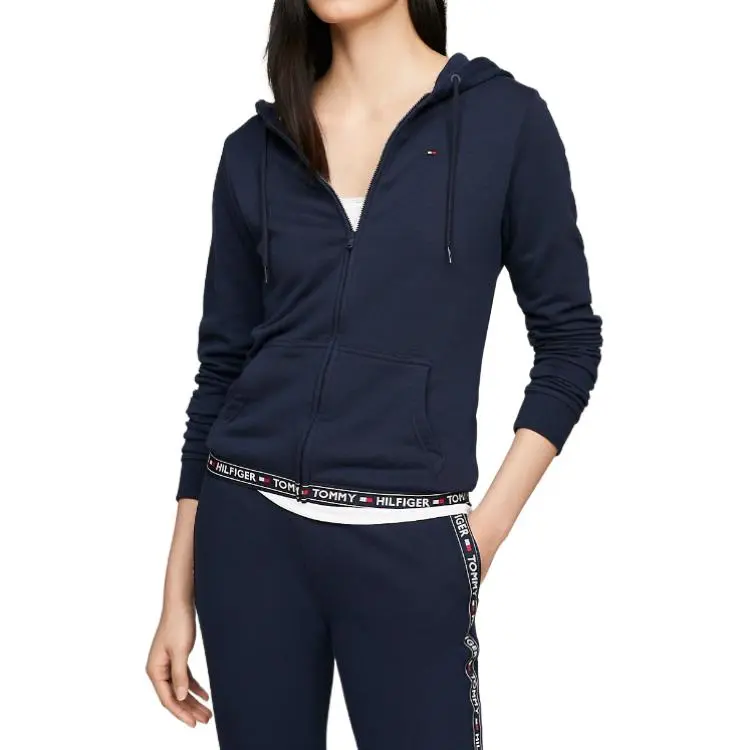 Tommy Hilfiger Logo Tape Hoodie Hoodies Jackets & Coats Women's Blue-3