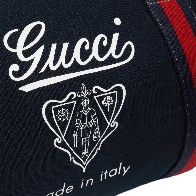 GUCCI Canvas Bag Travel Bag Men's Dark Blue-5