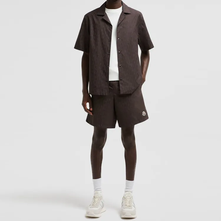 Moncler Monogram Print Swim Shorts-1