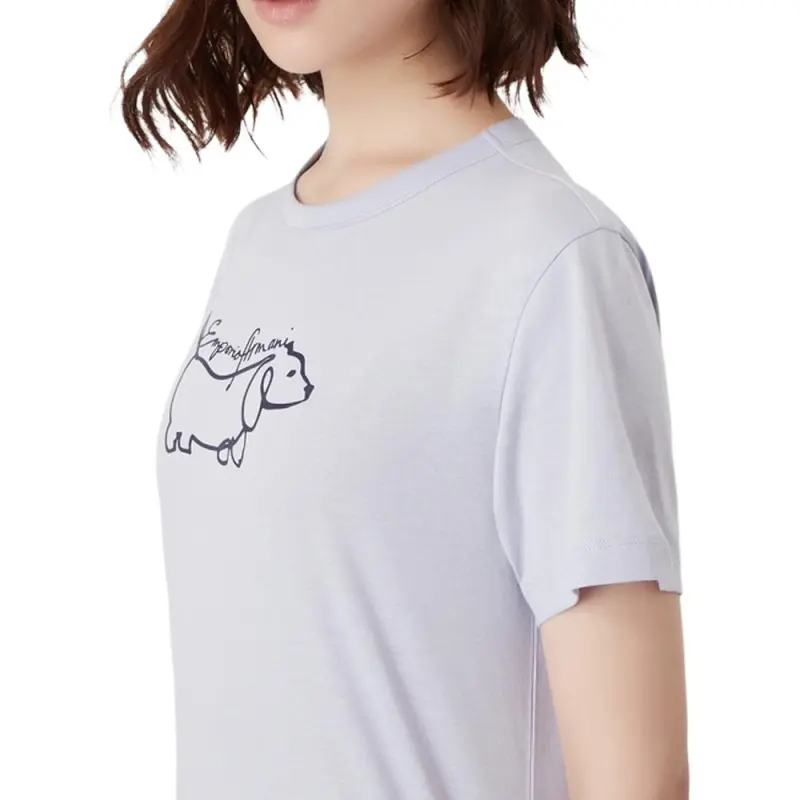 EMPORIO ARMANI SS23 T Shirt Women's Light Purple-4