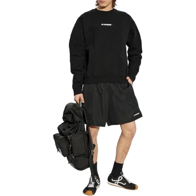 JIL SANDER + Crewneck Logo Print Sweatshirt-2