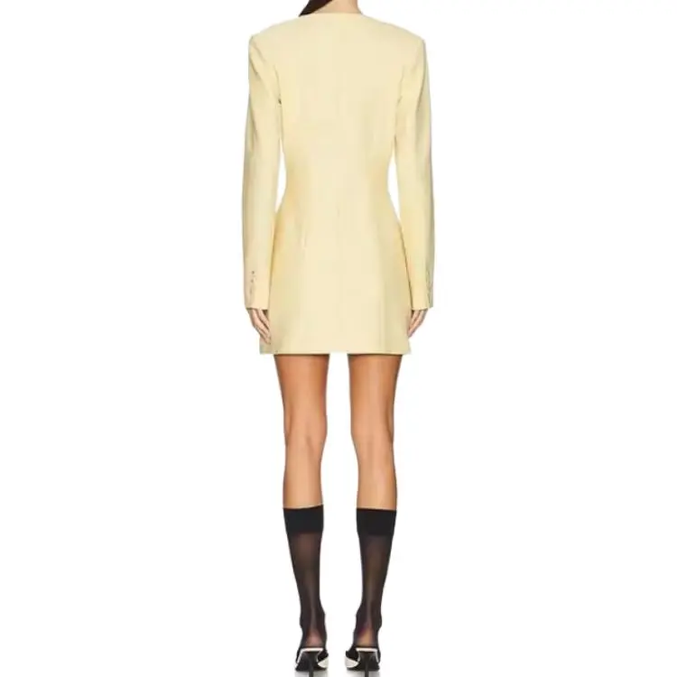 ANNA QUAN Long Sleeved Dress Women's Yellow-1