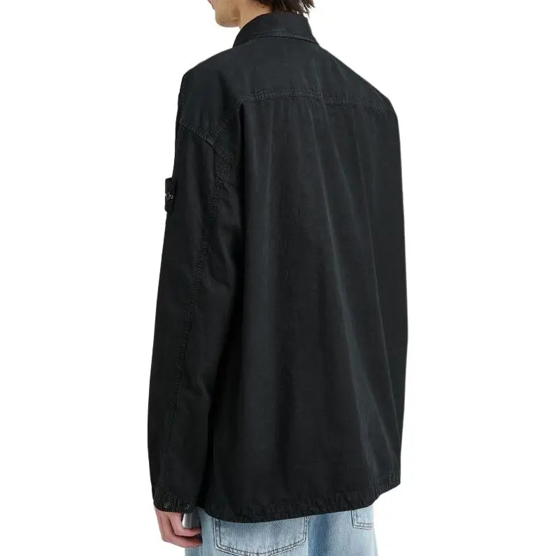 STONE ISLAND Shirts Men Black-4
