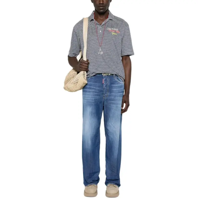 DSQUARED2 Linen Polo Shirt-1