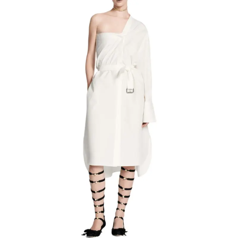 DIOR Long Sleeved Dress Women's White-2