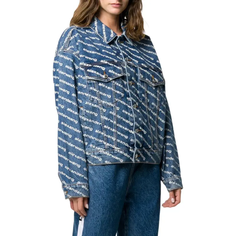 Alexander Wang Logo print Denim Jacket-3