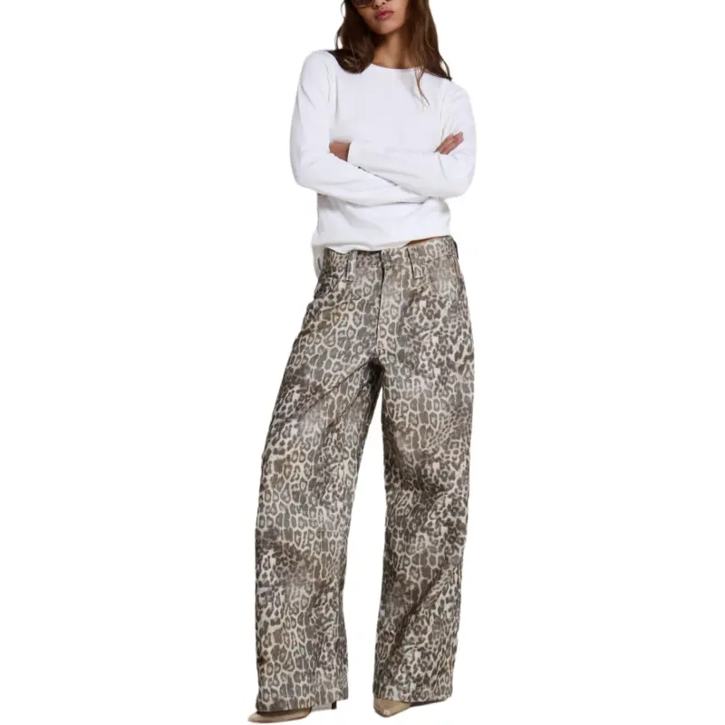 Jaded London Leopard Fade Colossus Jeans Women's Leopard Print-3