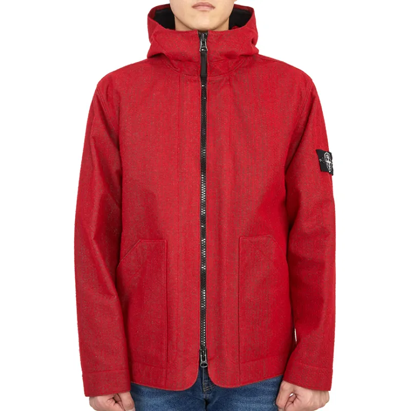 STONE ISLAND Logo Patch Hooded Jacket-2