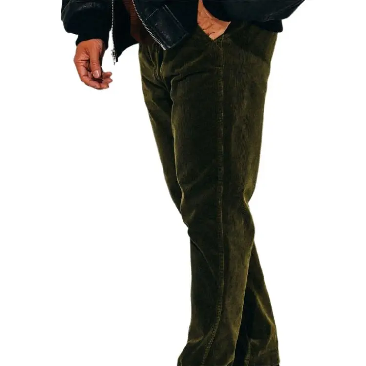 Beams FW24 Casual Pants Men's Olive Green-1