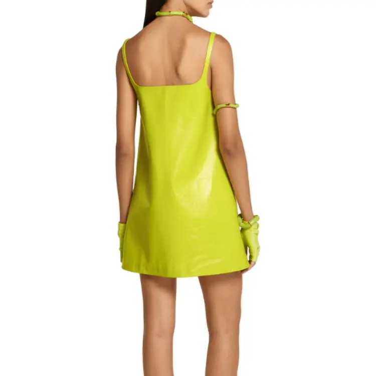 GUCCI Leather Mini Dress-2