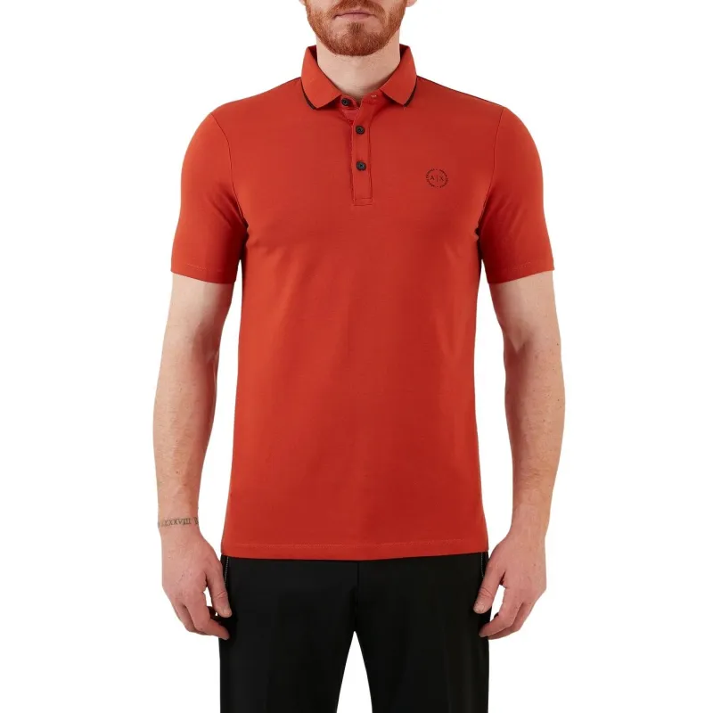 ARMANI EXCHANGEAE SS22 Polo Shirt Men's Brick Red-3