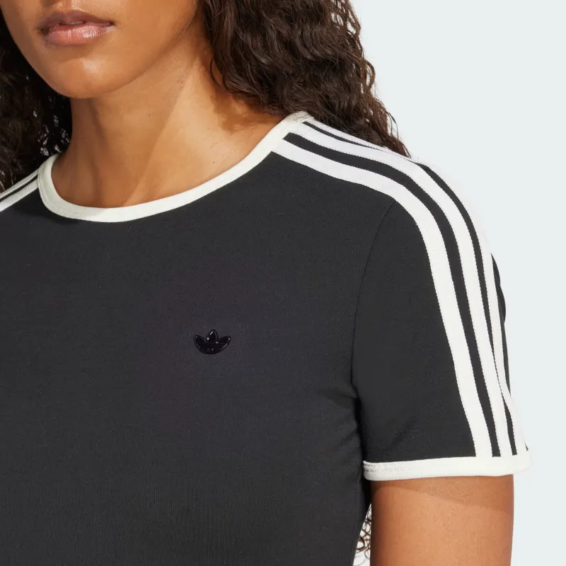 Adidas Women's Premium 3 Stripes Cali T Shirt Black-4