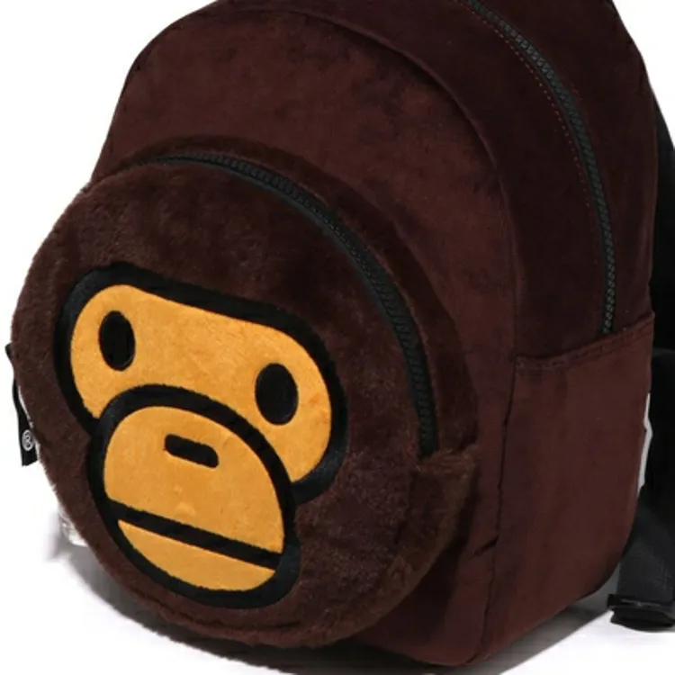 A BATHING APE Polyester Backpack Regular Kids' Coffee-4