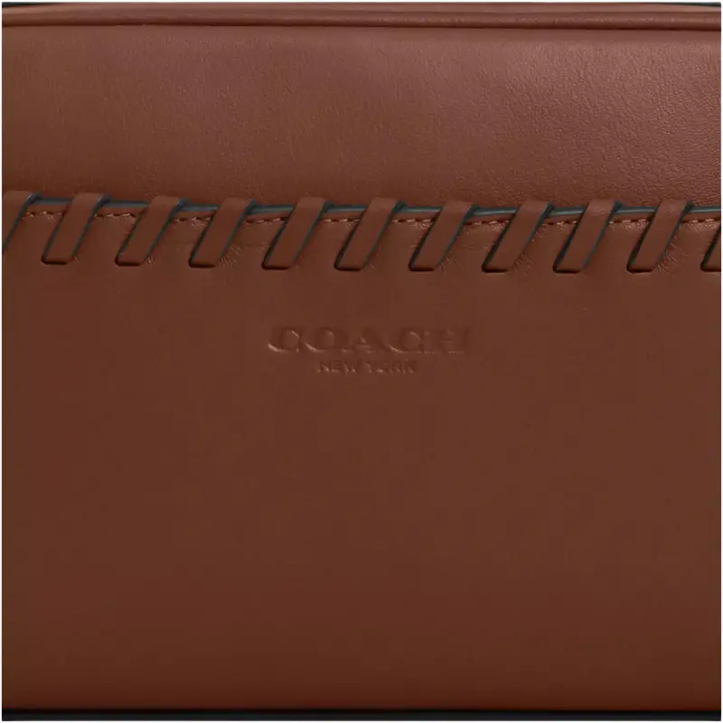 COACH Travel Kit Smooth Calf Leather Travel Storage Bag Trumpets Unisex Brown-1