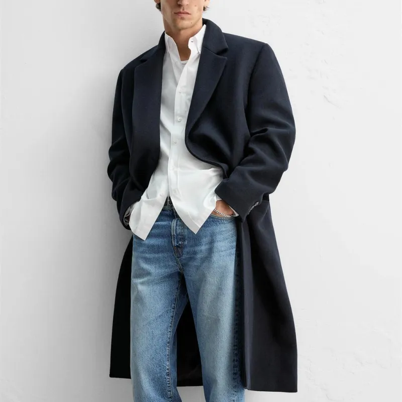 ZARA Coats Men Sea Blue-2
