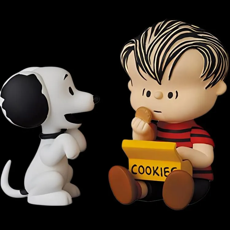 Medicom Toy Udf Peanuts Series 12  50's Snoopy And Linus Figure Red-2