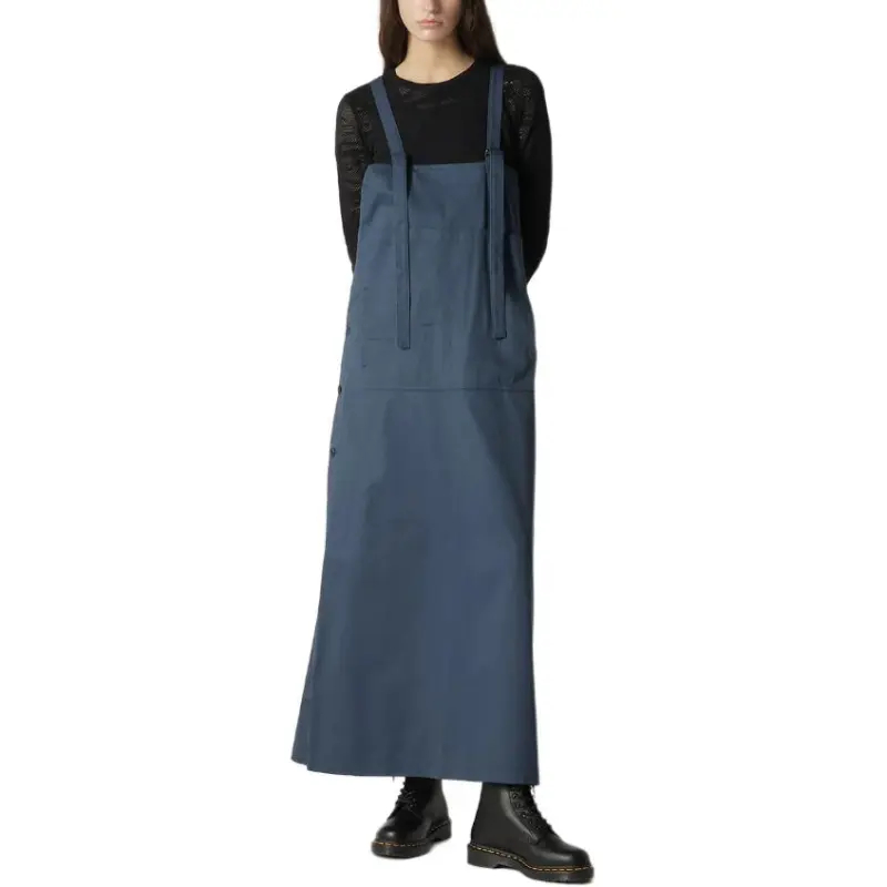 Yohji Yamamoto Sleeveless Dress Women's Blue Gray-2
