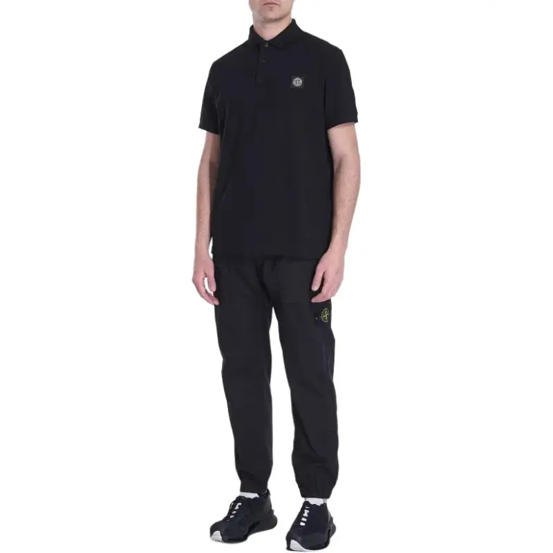 STONE ISLAND Logo Patch Short Sleeved Polo Shirt-2