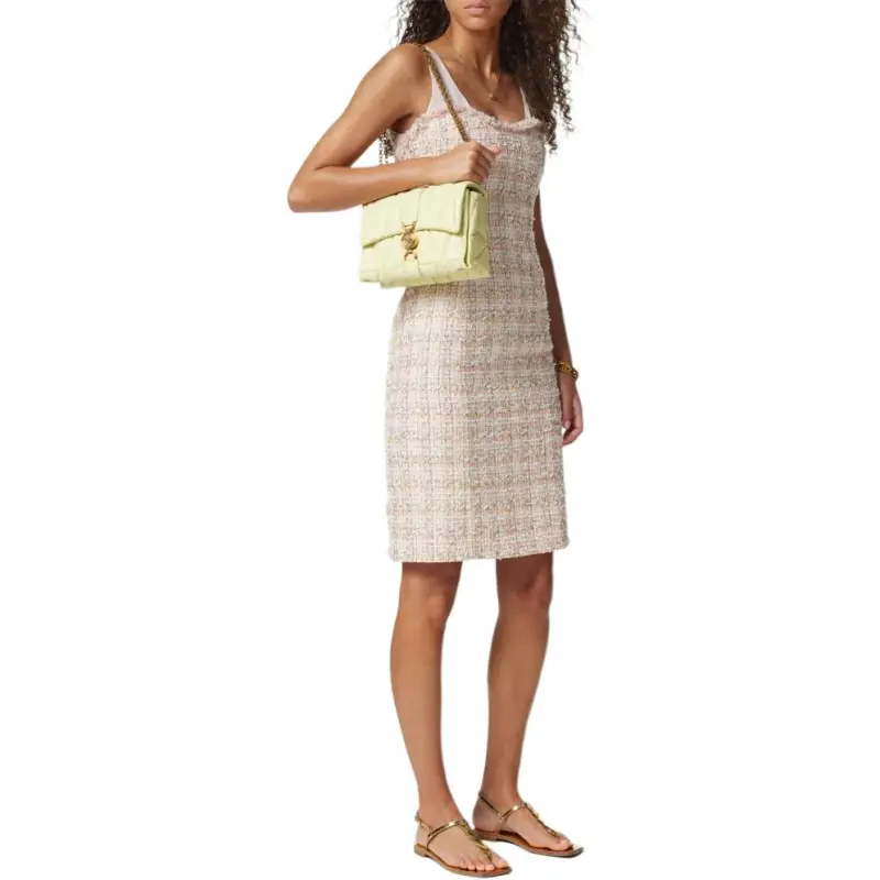 VERSACE Organza Tweed Bustier Midi Dress-3