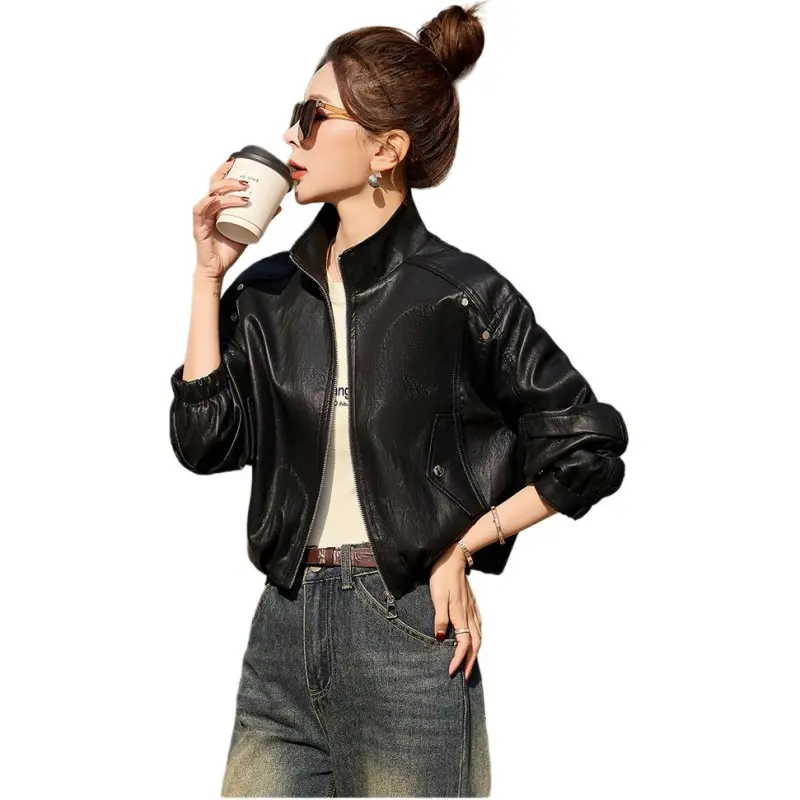 Fele.d Leather Jackets Women's-10