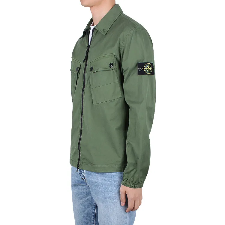 STONE ISLAND Jackets Men Olive Green-5