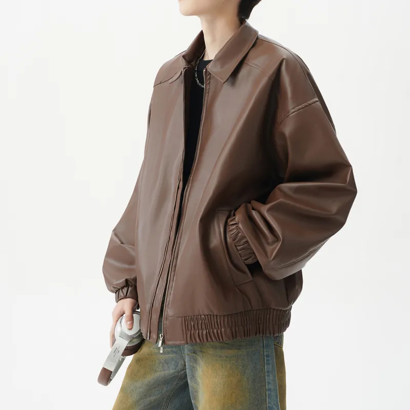 VESIBO Leather Jackets Unisex-6