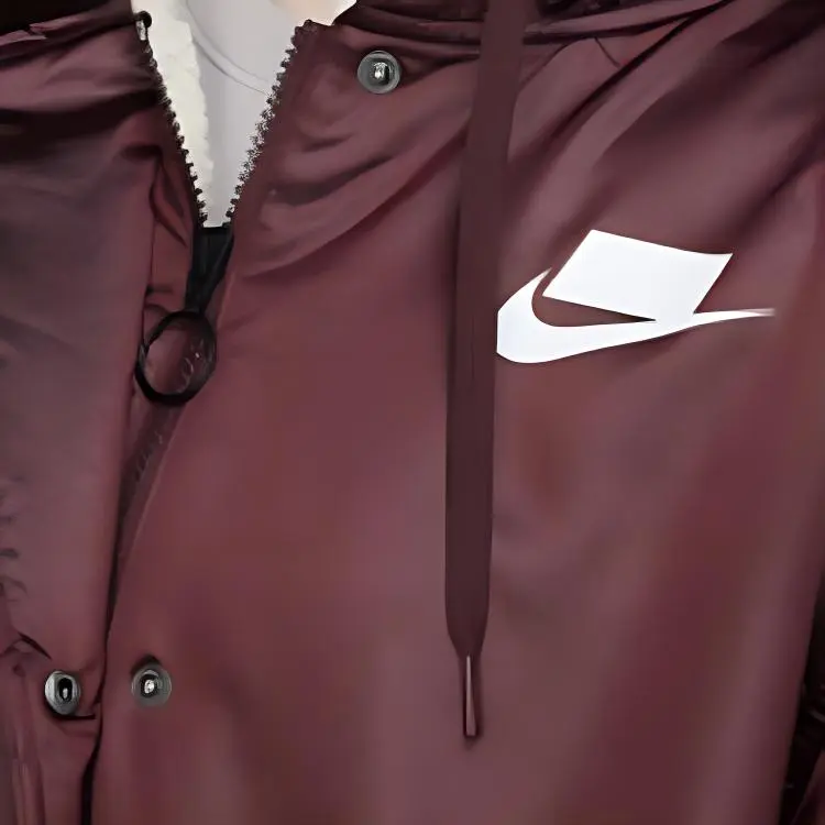Nike Puffer Jackets Women's Dark Red-4