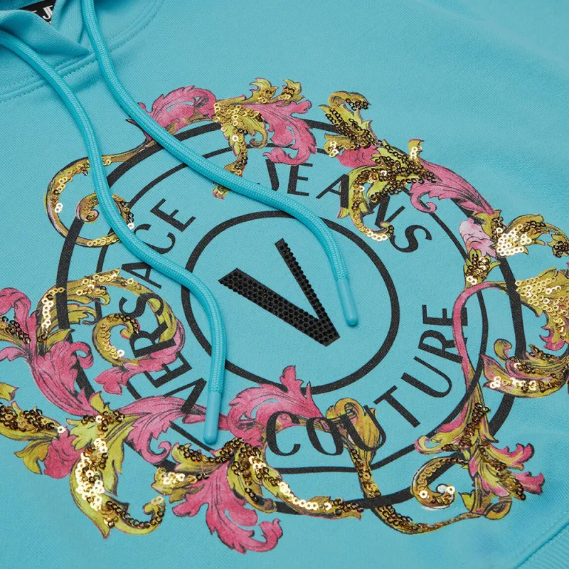 VERSACE Baroque Logo Hoodie Sweater-5