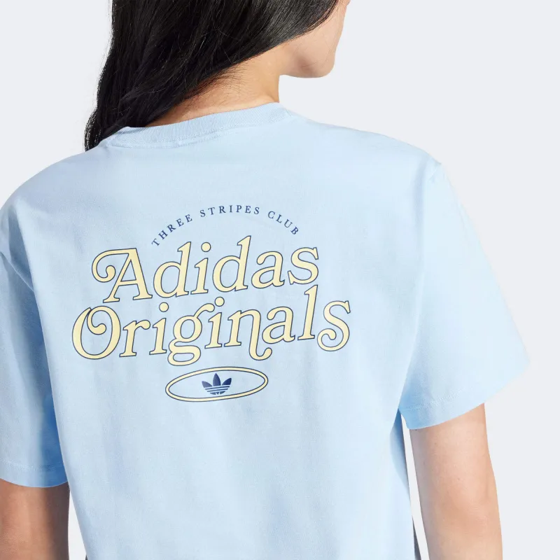 adidas originals Women's Graphic Tee 'Clear Sky'-4