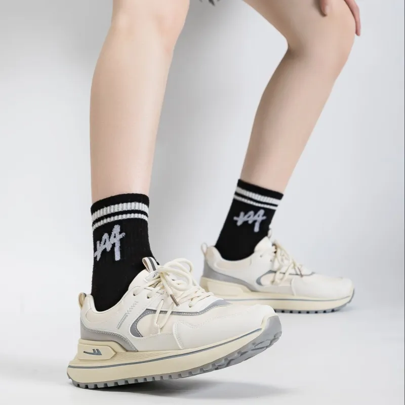 Warrior Anti Slip Wear Resistant Low Top Casual Shoes Women's Beige Gray-8