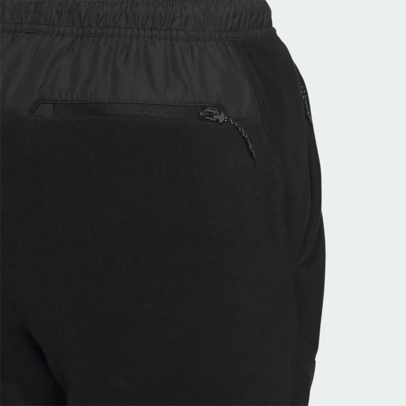 Adidas Fleece Joggers Knitted Sports Pants Women's Black-5