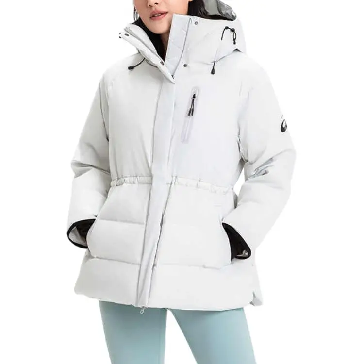 Asics Down Jacket Women's Gray White-1