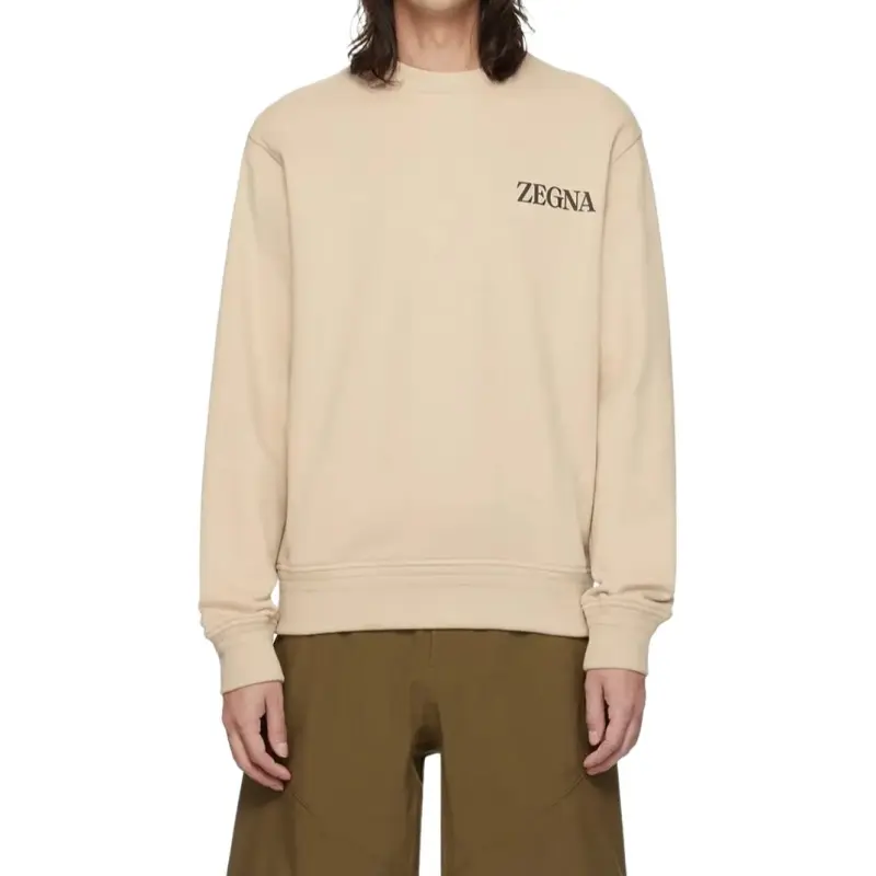 Ermenegildo Zegna Logo Prrinted Crewneck Sweatshirt-2
