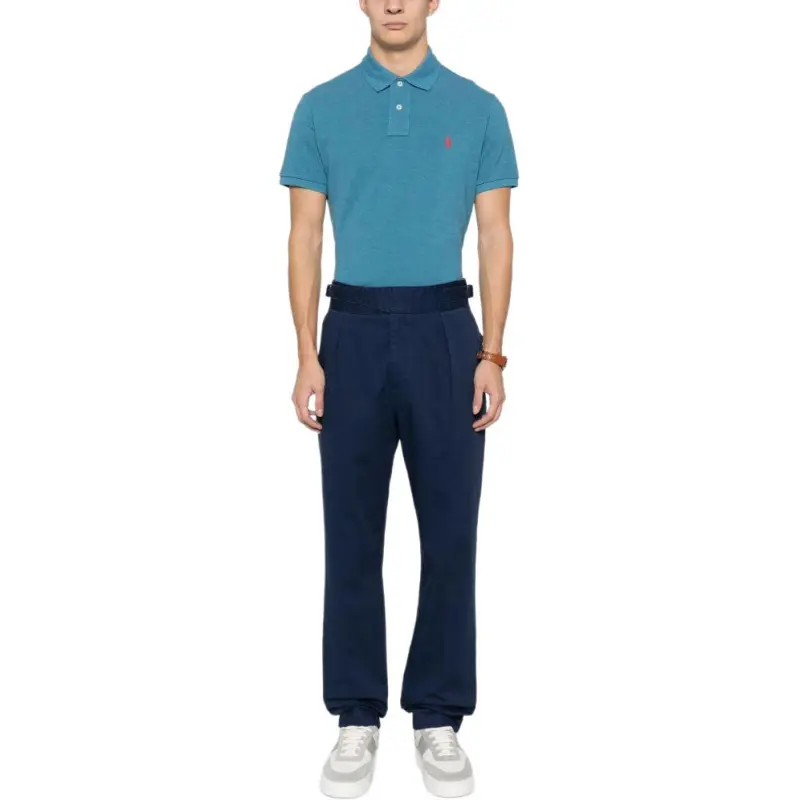 Polo Ralph Lauren Logo Embroidered Straight Hem Polo Shirt-1