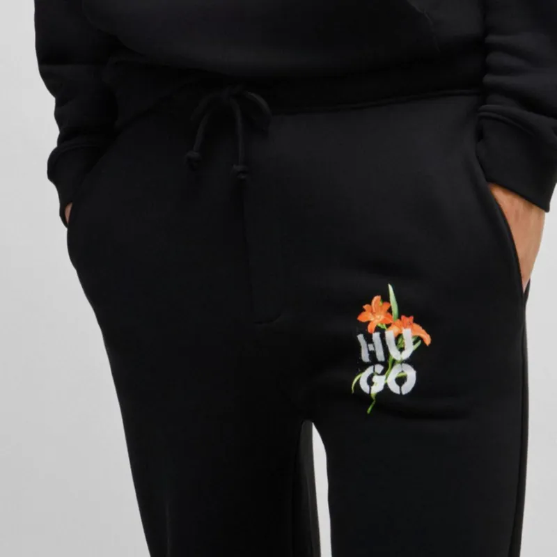 HUGO BOSS Floral Motif Track Trousers-4